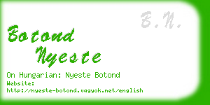 botond nyeste business card